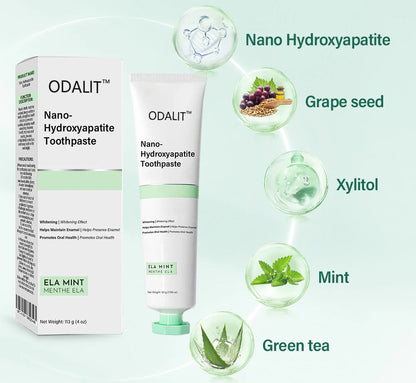 ✅Official Store | ODALIT™ Fluoride-Free Nano Hydroxyapatite Toothpaste 🧑🏽‍⚕️Obtain American Dental Association (ADA) Certification(Helps remineralize teeth, repair cavities, treat periodontitis and mouth ulcers, and restore gum recession)