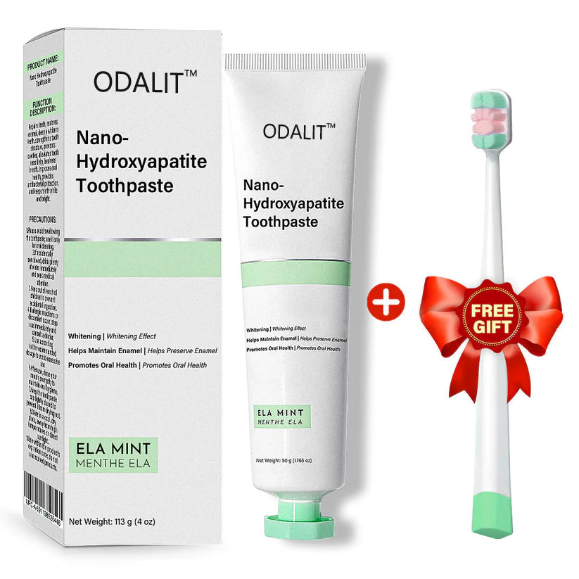 ✅Official Store | ODALIT™ Fluoride-Free Nano Hydroxyapatite Toothpaste 🧑🏽‍⚕️Obtain American Dental Association (ADA) Certification(Helps remineralize teeth, repair cavities, treat periodontitis and mouth ulcers, and restore gum recession)