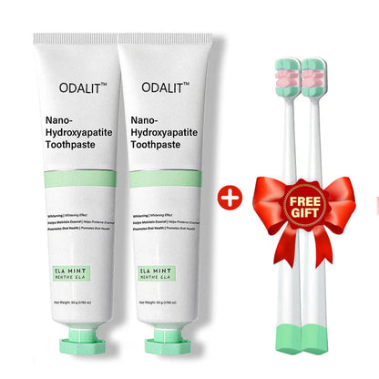 ✅Official Store | ODALIT™ Fluoride-Free Nano Hydroxyapatite Toothpaste 🧑🏽‍⚕️Obtain American Dental Association (ADA) Certification(Helps remineralize teeth, repair cavities, treat periodontitis and mouth ulcers, and restore gum recession)