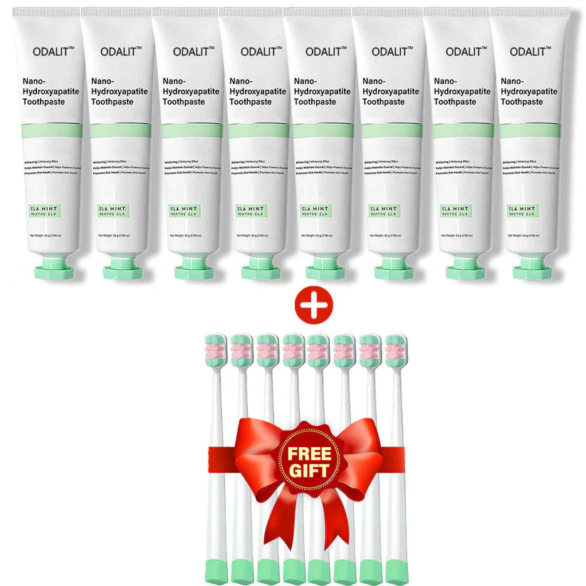 ✅Official Store | ODALIT™ Fluoride-Free Nano Hydroxyapatite Toothpaste 🧑🏽‍⚕️Obtain American Dental Association (ADA) Certification(Helps remineralize teeth, repair cavities, treat periodontitis and mouth ulcers, and restore gum recession)