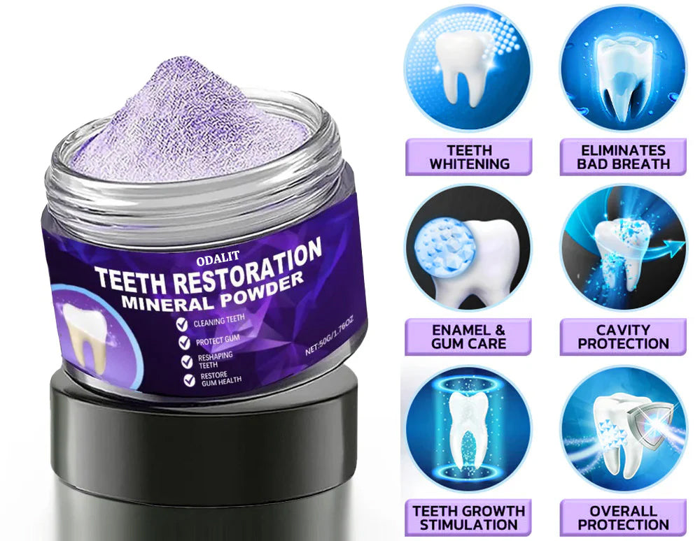 🌿Flash Sale - Don’t Miss Out - ODALIT™ Teeth Restoration Mineral Powder🦷(ADA recommended)👩‍⚕️(Treats periodontitis and mouth ulcers, prevents tooth loss, and repairs gum recession)