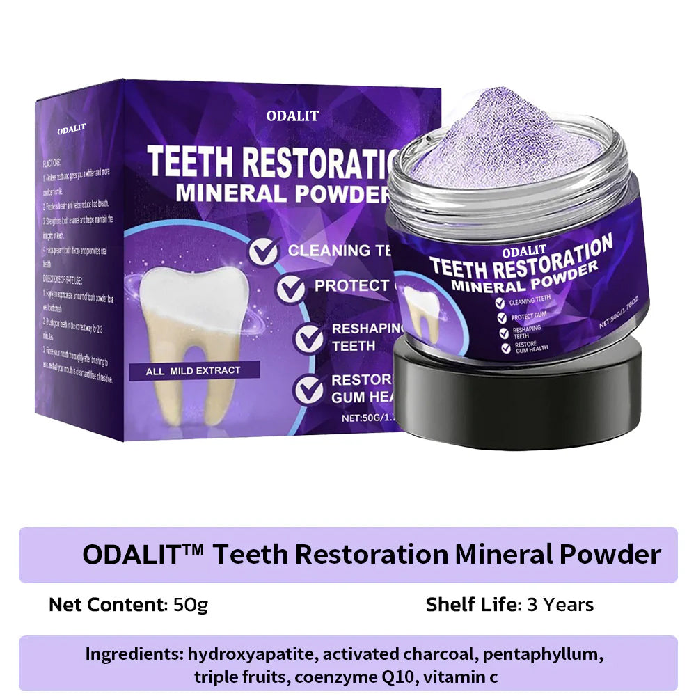 🌿Flash Sale - Don’t Miss Out - ODALIT™ Teeth Restoration Mineral Powder🦷(ADA recommended)👩‍⚕️(Treats periodontitis and mouth ulcers, prevents tooth loss, and repairs gum recession)