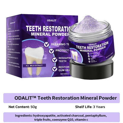 🌿Flash Sale - Don’t Miss Out - ODALIT™ Teeth Restoration Mineral Powder🦷(ADA recommended)👩‍⚕️(Treats periodontitis and mouth ulcers, prevents tooth loss, and repairs gum recession)